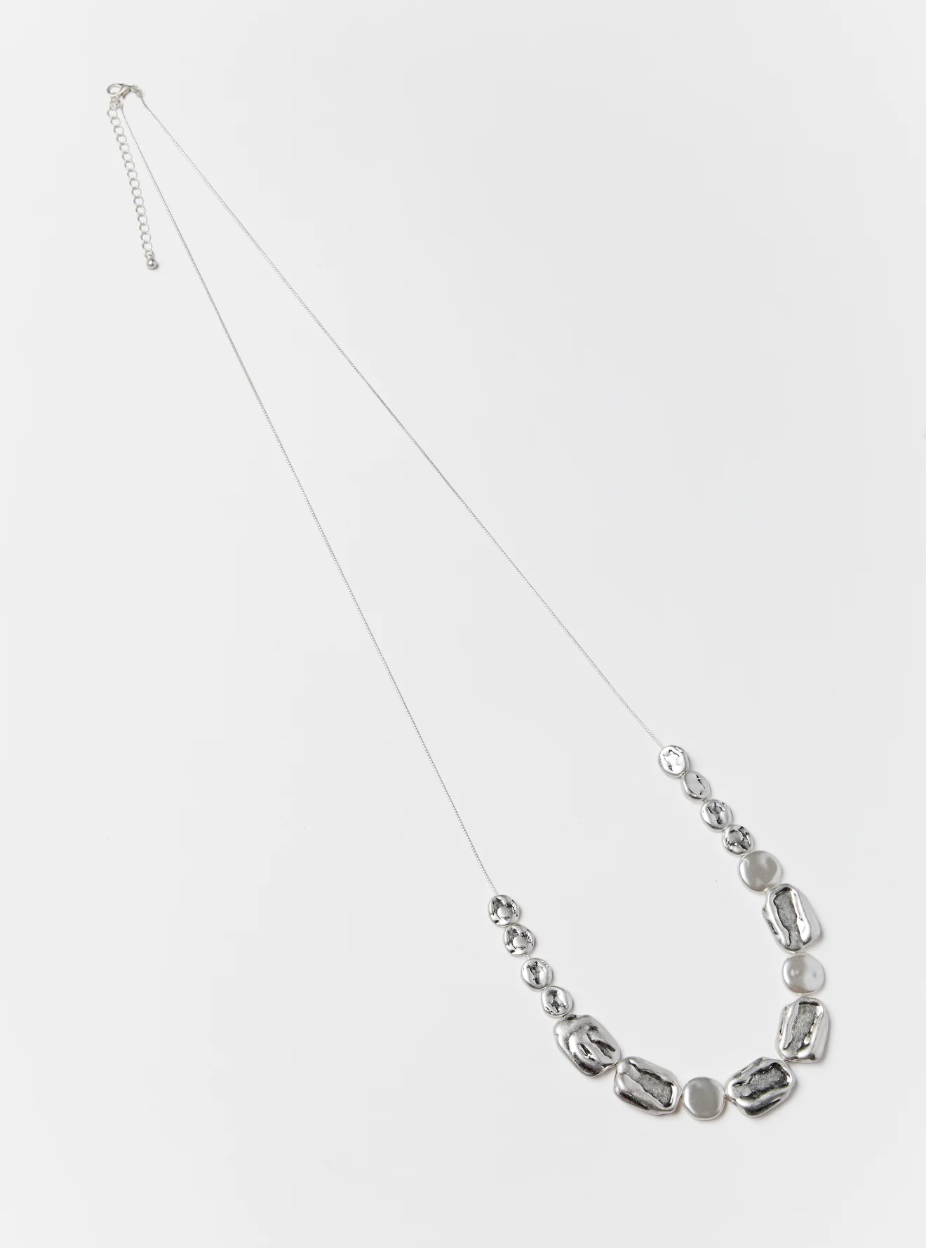 RUSTIC DISC & PEARL NECKLACE - Image 2