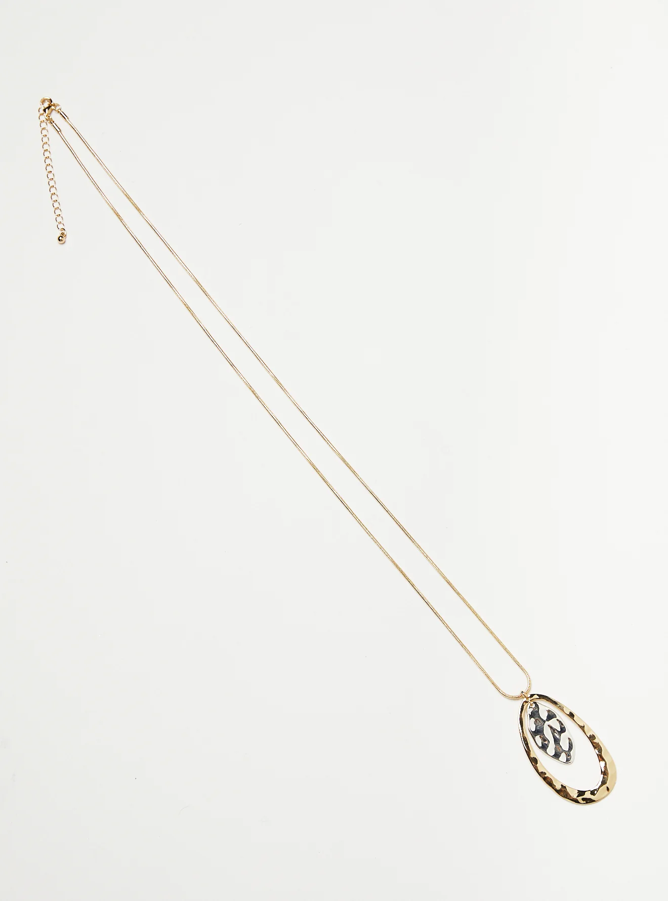 TWO TONE PENDANT NECKLACE - Image 2